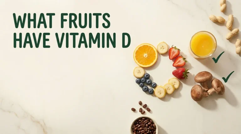 What fruits have vitamin D infographic showing fruits contain zero vitamin D