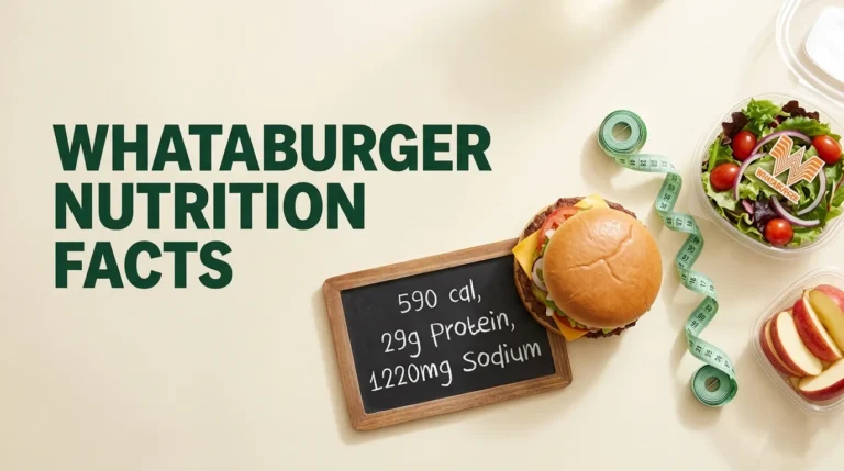 Whataburger nutrition facts comparison with burger salad and apple slices showing calorie counts